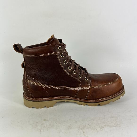LLBean brown leather East Point Oxfords us men’s size 8 moc toe waterproof boots - Picture 3 of 12